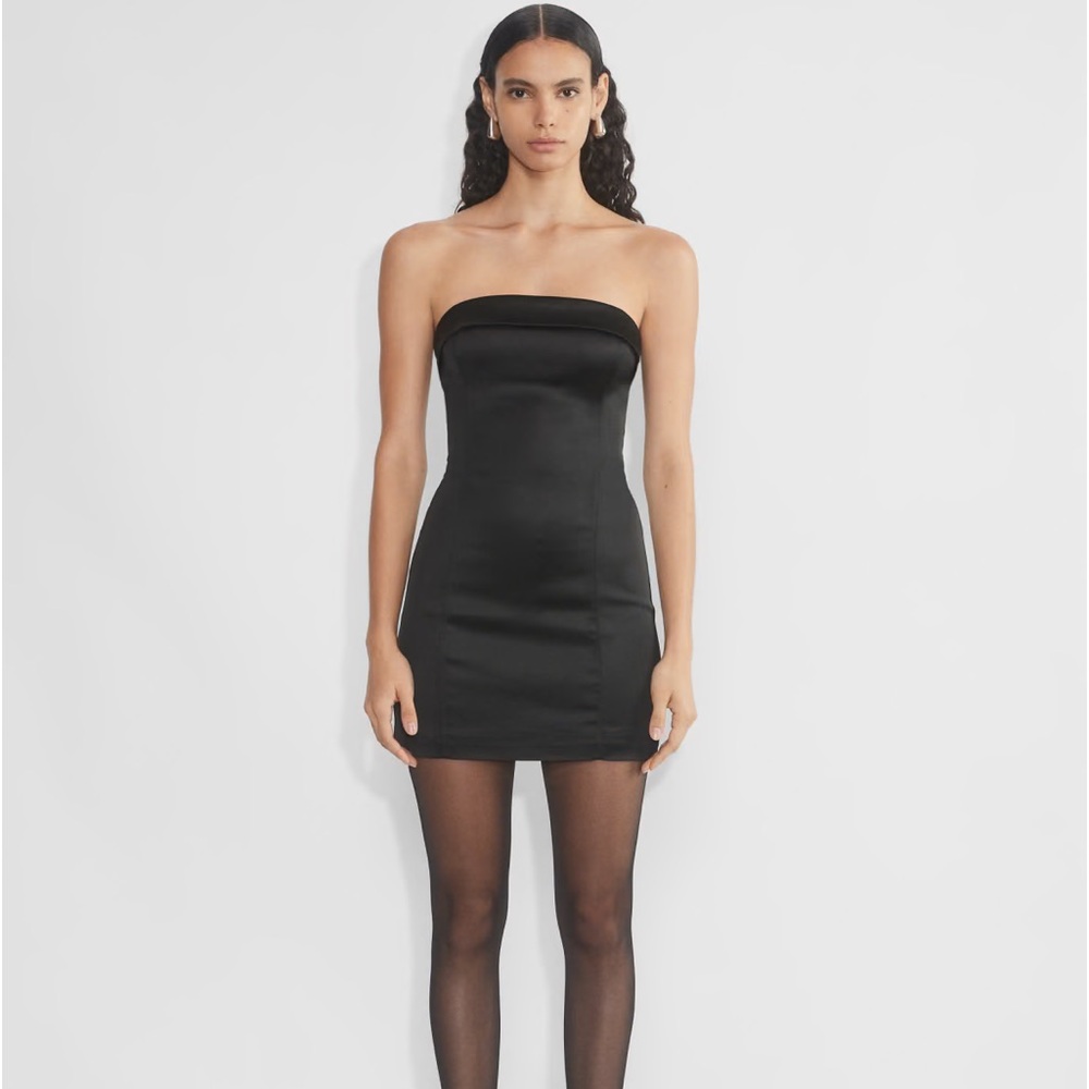 aritzia shimmer tube dress